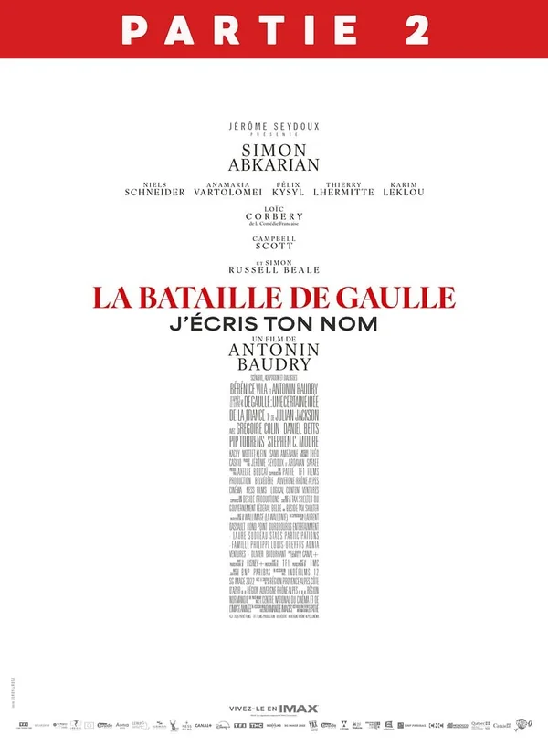 Affiche du film La Bataille De Gaulle : J'Écris Ton Nom
